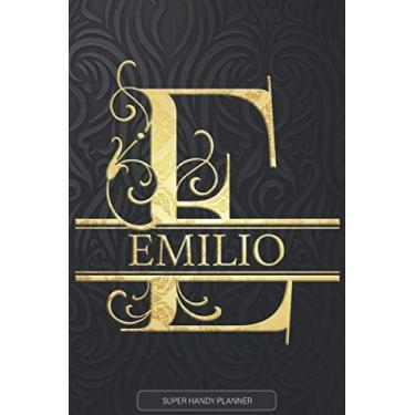 Imagem de Emilio: Emilio Name Planner, Calendar, Notebook,Journal, Golden Letter Design With The Name Emilio