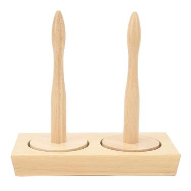 Imagem de Eixo de Fio Duplo, Eixo de Suporte de Bola de Fio Duplo, 2 Eixos Giratórios, Dispensador Eficiente de Ferramentas de tricô para Gorro, Saia, Meias, Cachecol