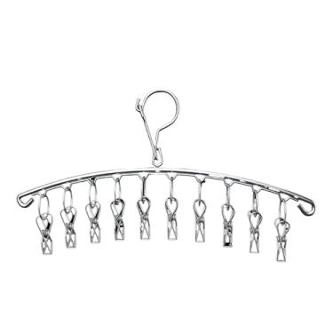 Imagem de Cabide De Roupa À Prova De Vento De Aço Inoxidável Varal Meia Toalha Bra Secagem Roupas Peg Airer Secador