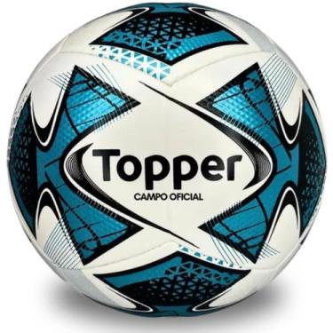 Imagem de Bola Futebol Campo Topper 22 Grama Tamanho Pro Oficial, Branco, Verde 