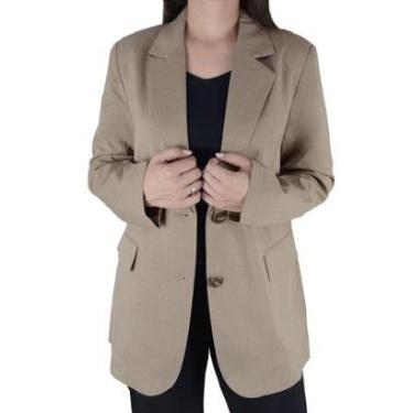 Imagem de Blazer Feminino Facinelli By Mooncity Over Marrom Camel - 69-Feminino