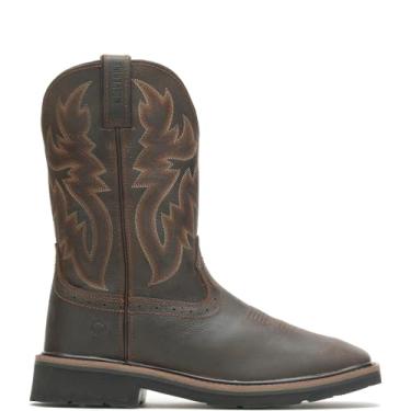 Imagem de Bota de trabalho masculina Wolverine Rancher com bico quadrado de 25,4 cm, Dark Brown/Rust, 14
