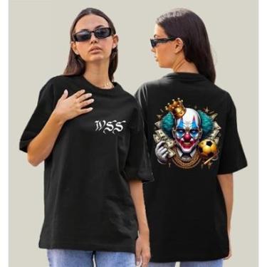 Imagem de Camiseta Oversized Feminina Preta Algodão Prime WSS Cash Clown-Feminino