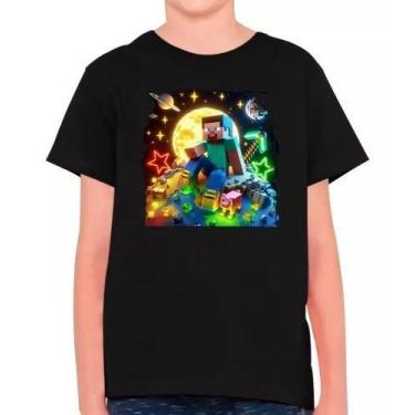 Imagem de Camisa Minecraft Jogo Filme Gamer Infantil E Masculina M46 100% Algodã