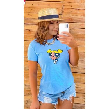 Imagem de Camisetas Feminina Varias Estampas  lindinha - loja dinka, g, azul