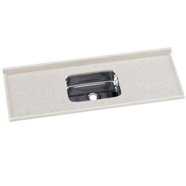 Imagem de Tampo Para Pia De Cozinha Rorato Mármore Sintético Com Cuba Travertino