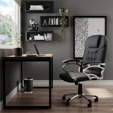 Imagem de Cadeira de Escritório Presidente Giratória Nicolas Preta