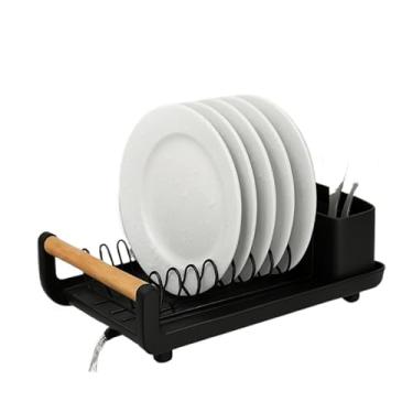 Imagem de Escorredor De Louça Pratos Copos Talheres Aço Retrátil Compacto Preto(Preto)