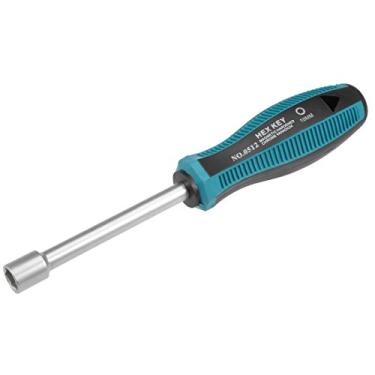 Imagem de uxcell Chave de fenda triangular de 2,7 mm com eixo de 3 polegadas, a18052500ux0324, Silver Tone, Green, 10mm
