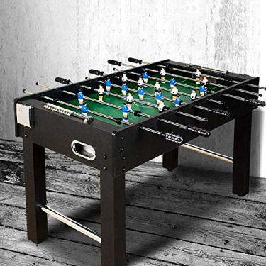 Imagem de VejiA Mesa de pebolim resistente de 47 polegadas, mesa de futebol estável com suporte de bebida, jogo de futebol de mesa realista para crianças e adultos, 120 x 60 x 80 cm