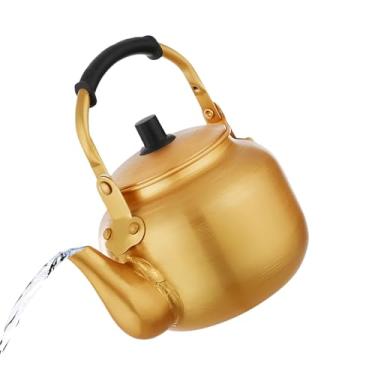 Imagem de Chaleira de fogão de acampamento, chaleira para fogão,Chaleira de acampamento ao ar livre cafeteira|bule de chá aquecedor pequeno bule caldeira de água para caminhadas piquenique viagens