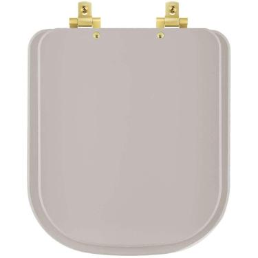 Imagem de Assento Sanitário Soft Close Axis Barbante para vaso Deca com Ferragem Dourada