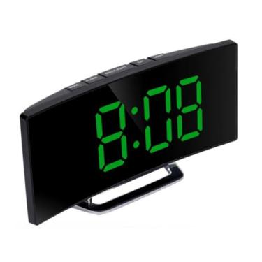 Imagem de Despertador digital de cabeceira LED com exibição de dígitos para sala de estar, quarto, escritório, despertadores