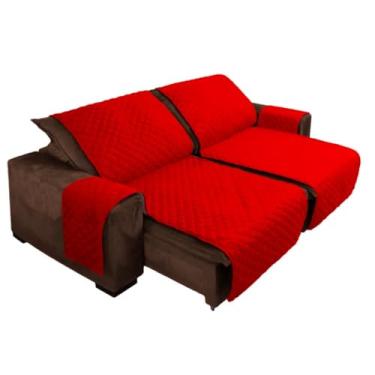 Imagem de Capa protetora de sofá retrátil 1,80m x 2,40m 2 partes(Vermelho)