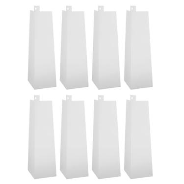 Imagem de 8pcs Fora do Canto do Tapume Acabamento Em Cantos Brancos de Tapume de Alumínio 8 Polegadas, Ideal para o Programa Estética Externo da Casa Com Parafusos Incluídos