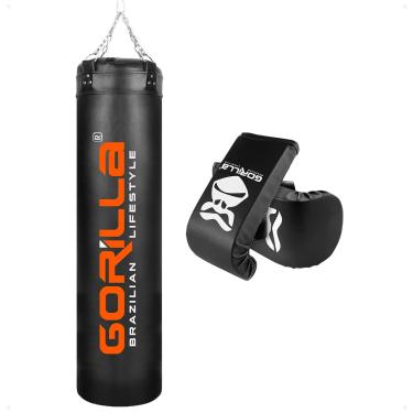 Imagem de Saco de Boxe Saco de Pancada Profissional 180 cm + Luvas de Muay thai Luva Bate Saco Luva Luta Kit Luta Gorilla