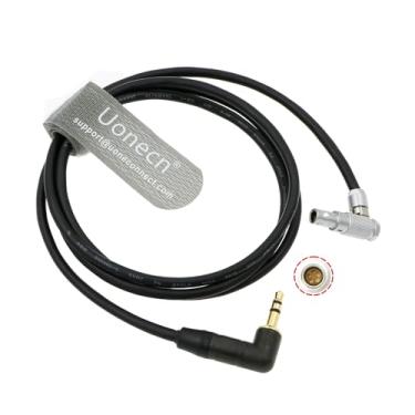 Imagem de Uonecn Mini cabo de câmera ARRI Alexa FHG.00B 5 pinos macho para ângulo reto 3,5 mm TRS cabo de áudio