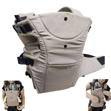 Imagem de Canguru Carregador Bebe Criança Sentado Passeio Viagem Bolso Alça Ajustavel Resistente Seguro Confortavel Macio