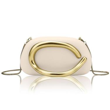 Imagem de Bolsa de noite Rkrouco Chocolates Clutch Purse branca em couro PU