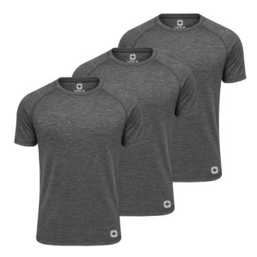 Imagem de Kit 3 Camisa Térmica Segunda Pele Dryfit Masculina Proteção Solar UV50