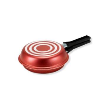 Imagem de Omeleteira 18cm Cereja e Dourada Alumi-Aço Linha Premium J4TECH Alumín