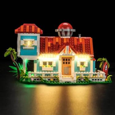 Imagem de Hilighting Kit De Iluminação Led Atualizado Compatível Com O Conjunto Construção Casa Praia Lego Lilo E Stitch, Decoração Luzes 43268 (Modelo Não Incluso)