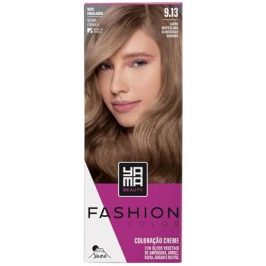 Imagem de Coloração Yama Fashion Color Tintura Tinta Cabelo Creme Mini Kit 9.13 Louro Claro Acinzentado