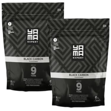 Imagem de Kit 2 Pó Descolorante Black Carbon Profissional 9 Tons Efeito Rápido Yama Refil 300g