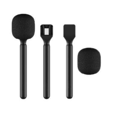 Imagem de PDEEY Suporte Magnético Para Microfone, Portátil Dji 2, Microfone Sem Fio Hollyland Lark M2 M1 Max C1, Bastão Entrevista Go Stick E Capa De Espuma Filtro Pop