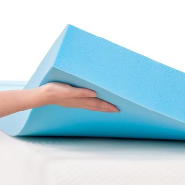 Imagem de Hokway Cobertura de colchão de 10 cm de espuma viscoelástica para colchão duplo ventilado de alta densidade, certificado CertiPUR-US