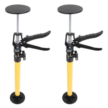 Imagem de SUNGOOYUE Suporte Ao Leilão para Armários Telescópicos Ajustáveis ​​com Alta Capacidade de Peso para Instalações de Teto, 2 Conjuntos para Armários Suspensos Em Liga Em Aço Amarelo