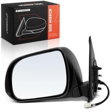 Imagem de A-Premium Espelho retrovisor elétrico do lado do motorista - compatível com Toyota Tacoma 2012 2013 2014 2015 - Dobrável manual não aquecido com espelho retrovisor externo cromado com sinal de seta
