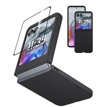 Imagem de Eastcoo Capa Slim Fit Moto Razr 2024/Moto Razr 50 5G, [Película frontal rígida integrada + parte traseira rígida de policarbonato] [sensação fosca] Capa protetora de corpo inteiro antiderrapante leve