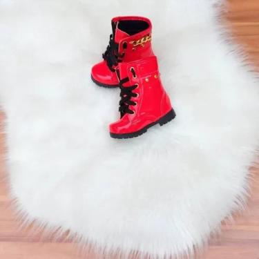 Imagem de Bota Botinha Coturno Bebe Menina Blogueirinha Vermelha - dgbabykids, 2