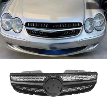 Imagem de Grade de para-choque de carro tiras decorativas grade de corrida grade de para-choque dianteiro para SL Class R230 2007-2009 acessórios
