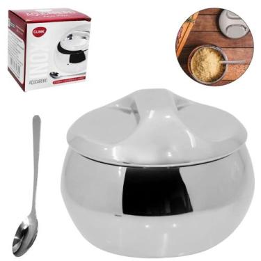 Imagem de Açucareiro colher aço inox 9,5cm x 9,5cm x 7cm clink