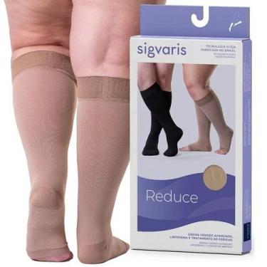 Imagem de Meia 3/4 Compressao 30-40 MMHG 663 Reduce Aberta Bege GG2 - Sigvaris