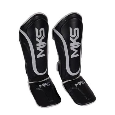 Imagem de Caneleira de Muay Thai e Kickboxing MKS Prospect Preto/Branco, M