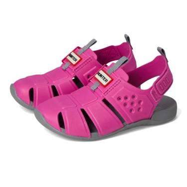 Imagem de Hunter Sandália rasteira unissex Edosa (bebê/criança pequena), Rosa/cinza médio, 10 Toddler