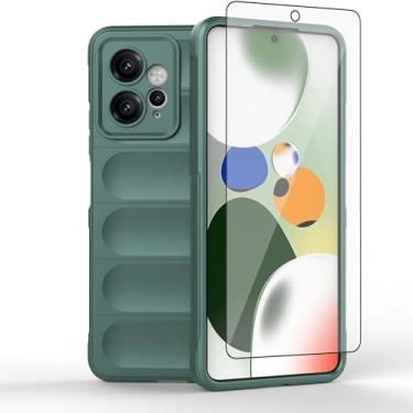 Imagem de Asuwish Capa de celular para Xiaomi Redmi Note 12 4G com protetor de tela de vidro temperado e TPU macio, fina, à prova de choque, capa protetora de silicone acessórios Note12 G4 Lte mulheres homens