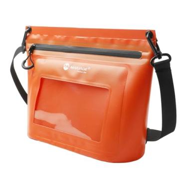 Imagem de predolo Bolsa impermeável, bolsa para celular, leve, feminina, masculina, resistente à água, armazenamento a seco, de ombro transversal para piscina e áreas, Laranja
