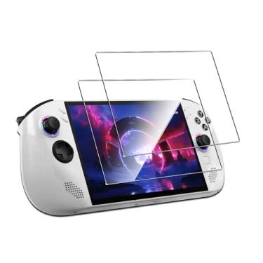Imagem de Natbok Pacote com 2 protetores de tela compatíveis com lenovo legion Go S, película de vidro temperado 9H de cobertura total, HD transparente resistente a arranhões, sem bolhas para lenovo legion Go S