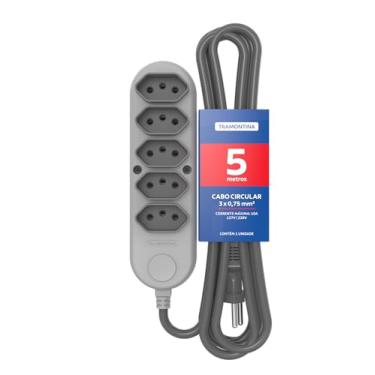 Imagem de Tramontina Extensão Múltipla 5 m 5 Tomadas 2P+T 10 A 250 V