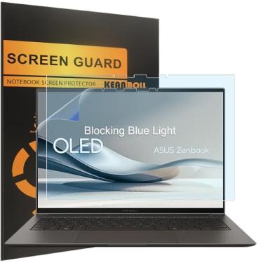 Imagem de KEANBOLL Pacote com 2 protetores de tela com bloqueio de luz azul para laptop ASUS ZenBook S14 2024 (UX5406), proteção antirreflexo e antiimpressão digital (fosco)