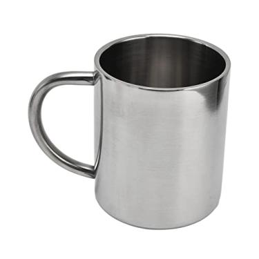 Imagem de Atyhao Canecas de café, caneca de cerveja estável de parede dupla com alça para acampamento ao ar livre para escritório e casa