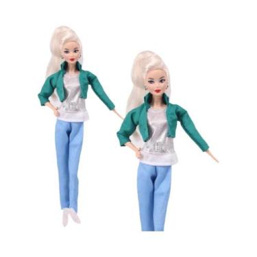 Imagem de Conjunto De Roupas De Boneca Barbie De 11,8 Polegadas, Camiseta, Jaque