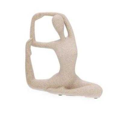 Imagem de Escultura Yoga Posição Pombo Real 19x12x6,5cm 19432-B Mart