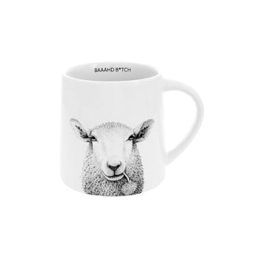 Imagem de Pavilion Gift Company - Baaahd Bitch - Ovelha - Caneca de café de 500 ml, xícara de chá, fazendeiro de animais de fazenda