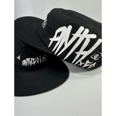 Imagem de Boné skatista five panel impermeável - Anthco, Preto