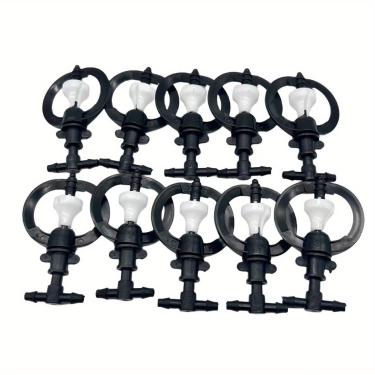 Imagem de Pacote com 10 microcabeças de irrigação por gotejamento, com 10 peças, spray de água para jardim, gramado, pulverizador, sistema de irrigação, irrigador de plantas, irrigador de jardim (WP5-13)